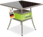 Juskys Polyrattan Gartentisch Yoro wetterfest - Balkontisch 80x80 cm eckig - Rattan