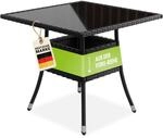 Juskys Polyrattan Gartentisch Yoro wetterfest - Balkontisch 80x80 cm eckig -...