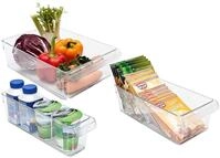 Rotho K&uuml;hlschrankorganizer Loft 3-teilig in transparent, Plastik, 45 x 35 x 25 cm
