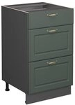 Vicco K&uuml;chenunterschrank Fame-Line, Gr&uuml;n-Gold Landhaus, 50 cm