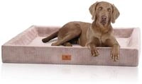Knuffelwuff orthop&auml;disches Hundebett aus Cord mit Handwebcharakter Santiago XL...