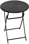 Outsunny Beistelltisch Rund Balkontisch HDPE Klappbar &Oslash; 60 x 73 cm Kaffeetisch,