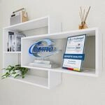 TRAUMM&Ouml;BEL Wandregal Wei&szlig; B&uuml;cherregal Holz H&auml;ngeregal Schweberegal f&uuml;r