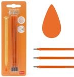 Gelschreiberminen f&uuml;r Legami-Stifte radierbar, Orange, 3 St&uuml;ck