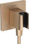 hansgrohe Wandanschluss mit Duschkopfhalterung FixFit E, Brushed Bronze