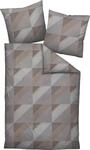 Janine Mako-Satin-Bettw&auml;sche J.D. 155x200 cm + 80x80 cm Taupe