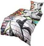 G BETTWARENSHOP Renforc&eacute; Bettw&auml;sche Set Graffiti &bull; mega Coole Bunte...
