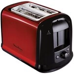 Moulinex LT261D Subito - Roter Doppelschlitz-Toaster | Br&ouml;tchenaufsatz | 850 Watt 
