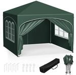 WOLTU Pavillon, Faltpavillon 3x3 m, mit 4 Seitenw&auml;nden, Partyzelt...