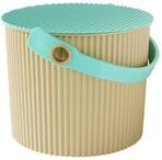 Hachiman Omnioutil Mini-Eimer mit Deckel, Beige/Mintgr&uuml;n