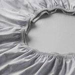 ESTELLA Spannbetttuch Samt-Velours | Platin