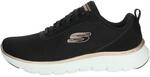 Skechers Speedees Burn Outs Low-Top f&uuml;r Jungen, Schwarzes Netzgewebe mit rotgoldenem