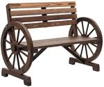 Outsunny 2-Sitzer Gartenbank 240kg Belastbar 105,5 x 56 x 79 cm Braun