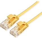 ROLINE UTP DataCenter Patchkabel Kat.6A (Class EA), LSOH, slim, gelb, 1 m
