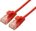 ROLINE UTP DataCenter Patchkabel Kat.6A (Class EA), LSOH, slim, rot, 1 m