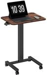 Vinsetto Stehpult H&ouml;henverstellbar Mobiler Laptoptisch Rustikal-braun