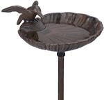 Relaxdays Vogeltr&auml;nke zum Stecken, Wasserschale mit Vogel, frostsicher,
