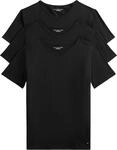Tommy Hilfiger Herren 3er Pack T-Shirts Kurzarm Stretch V-Ausschnitt, Schwarz