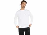 Tommy Hilfiger Herren Sweatshirt ohne Kapuze, Weiß (White), XL