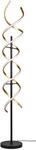 Trio Leuchten LED Stehleuchte Sequence 441810208, Aluminium Messing/Schwarz matt,