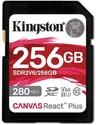Kingston Canvas React Plus V60 SD 256GB SDXC UHS-II 280R/150W U3 V60 for Full...