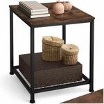 tectake&reg; Beistelltisch Holz & Metall, Couchtisch mit Stauraum auf Zwei Ebenen,