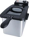 Steba DF 180 Edelstahl Fritteuse, Profi-Heizsystem, 3 L Metallic