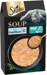 SHEBA Soup Adult Katzen-Nassfutter Portionsbeutel mit Wei&szlig;fisch 10 x 4 x 40g, 40er