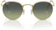 Ray-Ban Rb3447 Runde Sonnenbrille aus Metall, Gold/Gr&uuml;n, Vintage