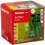 fischer Spreizd&uuml;bel SX Plus Green 8 x 40, Schachtel mit 90 nachhaltigen...