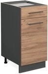 Vicco K&uuml;chenunterschrank Fame-Line, Goldkraft Eiche, 40 cm ohne Arbeitsplatte, zur
