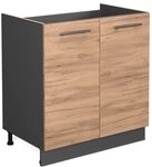 Vicco Sp&uuml;lenunterschrank Fame-Line, Goldkraft Eiche, 80 cm