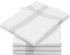 ZOLLNER 4er Set Geschirrtücher, Küchentücher, 50x70 cm, Leinen, weiß grau
