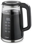 Feel Maestro Wasserkocher MR-049, schwarz, transparent, Borosilikatglas, 2200 W, 1,7