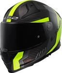 LS2, Integraler Motorradhelm VECTOR II CARBON GRID Matt H-V Yellow, XXS | Visier mit