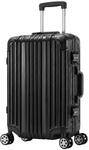 Travelhouse London Koffer Schwarz S-55cm Bordkoffer &middot; Aluminium-Rahmen &middot;