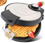 Clatronic&reg; Waffeleisen | mit &Oslash; 18cm antihaftbeschichteter Backfl&auml;che | Waffeleisen