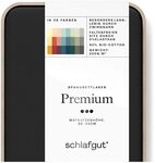 Schlafgut Premium Spannbettlaken 120x200cm bis 130x220cm Off-Black,...
