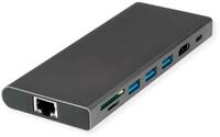 VALUE USB Typ C Dockingstation, HDMI 4K60, 4X US3.2Gen1 (1x C + 3X A), 1x PD, 1x