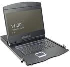 DIGITUS Professional KVM-Konsole mit KVM-Switch 16 Anschl&uuml;sse Deutsch 48,3 cm 19"