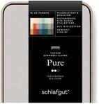 schlafgut Pure Topper Spannbettlaken 90x200 cm Bio-Baumwolle, Gray Light