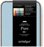 schlafgut Pure Boxspring Spannbettlaken 120x200 cm Baumwolle, Blue Light