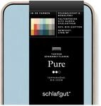 schlafgut Pure Topper Spannbettlaken 180x200 cm Bio-Baumwolle, Blue Light 