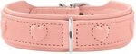 HUNTER Hundehalsband SOHO X Love, Farbe: Hellrosa, Rindsleder, weich & geschmeidig,