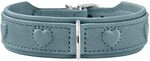 HUNTER Hundehalsband SOHO X Love, Farbe: hellblau, Rindsleder, weich & geschmeidig,