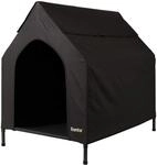 lionto Outdoor Hundeliege &uuml;berdacht, 130x85x113 cm, wasserabweisendes, kratzfestes
