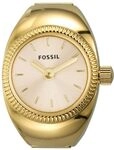 FOSSIL Ring Watch f&uuml;r Damen, Quarz-Zweizeigerwerk mit Edelstahlarmband