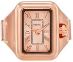 Fossil Damen-Ringuhr Raquel 2-Zeiger-Werk Edelstahl ros&eacute;goldfarben, ES5345