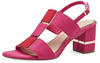 MARCO TOZZI Damen Sandalen mit Absatz Sommer Vegan, Rosa (Pink Red), 41 EU