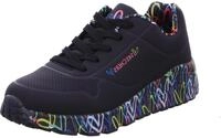 Skechers M&auml;dchen Uno Lite Lovely Luv Sneaker, Black Synthetic Multi Trim, 38 EU
